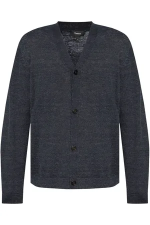 THEORY V-neck linen-blend cardigan