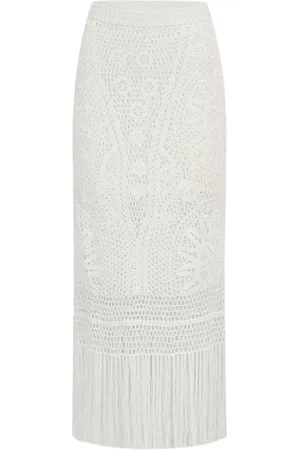 SHANGHAI TANG Open-knit straight skirt