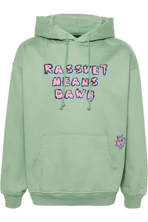 Rassvet Slogan-print cotton hoodie