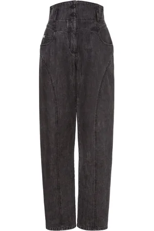 Alberta Ferretti High-rise straight-leg jeans