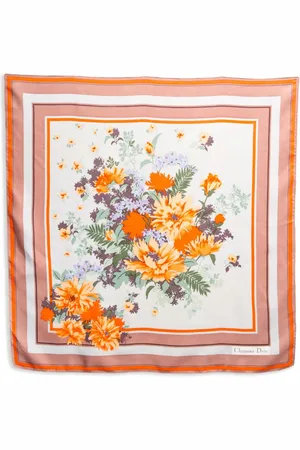 Dior 1980 floral-print silk scarf