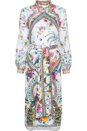 Camilla Floral linen midi dress