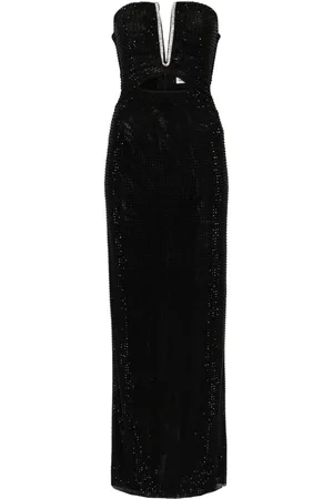 Self-Portrait Rhinestone-embellished maxi dress