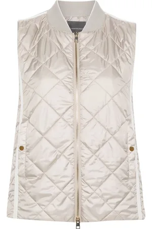 LORENA ANTONIAZZI Ribbon-stripes quilted gilet