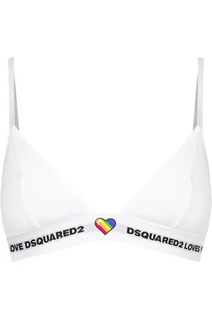 Dsquared2 Heart-appliqué logo-underband bra