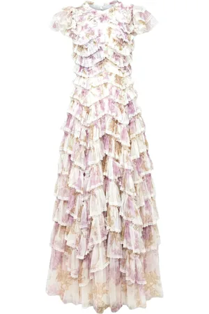 Needle & Thread Floral-print ruffled dress