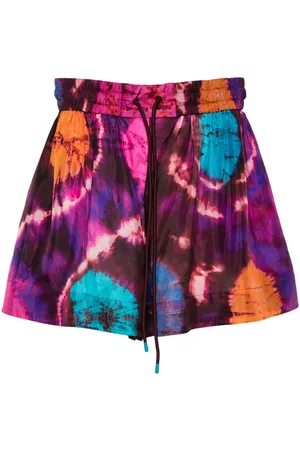 ZIMMERMANN Tie-dye silk shorts