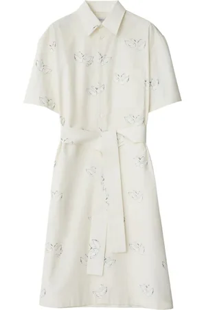 Burberry Swan-print cotton dress