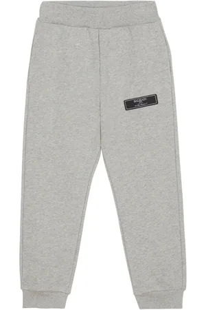 Balmain Logo-patch cotton track pants