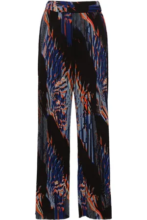 HENRIK VIBSKOV Abstract-print plissé straight trousers