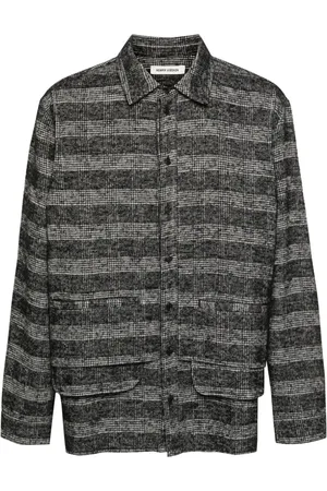 HENRIK VIBSKOV Ants check-pattern layered shirt