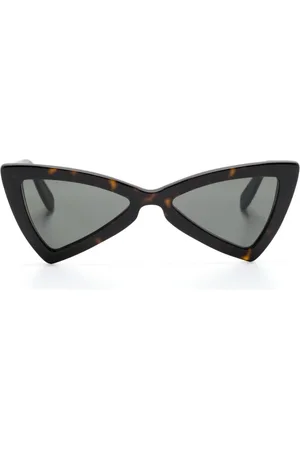 Saint Laurent Tortoiseshell triangle-frame sunglasses