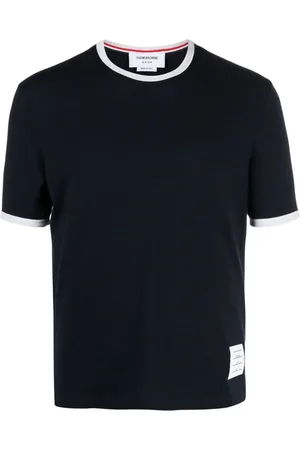 Thom Browne Contrasting-trim cotton T-shirt