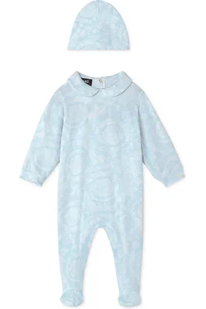 VERSACE Barocco-print jersey babygrow set