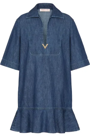 VALENTINO GARAVANI Peplum denim dress