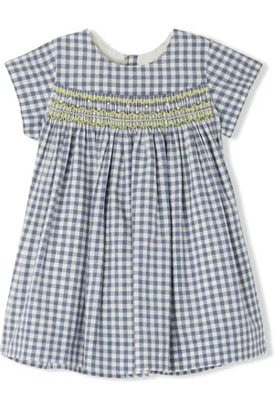 BONPOINT Checked organic cotton dress