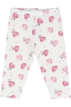 MONNALISA Floral-heart jersey leggings