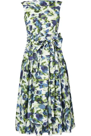 Erdem Floral-print bow-detail midi dress