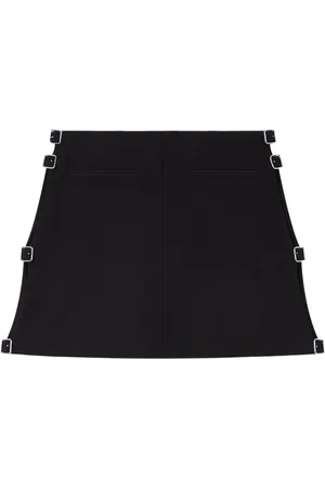 Courrèges Buckled wool miniskirt
