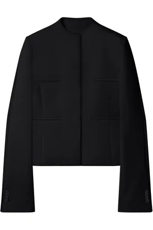 Courrèges Heritage concealed-fastening crepe jacket