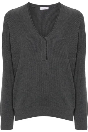 Brunello Cucinelli Monili-detail cotton jumper