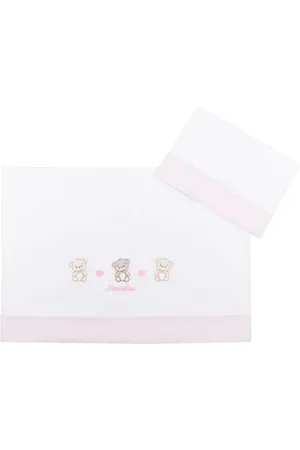 MONNALISA Logo-embroidered cotton sheets (set of three)