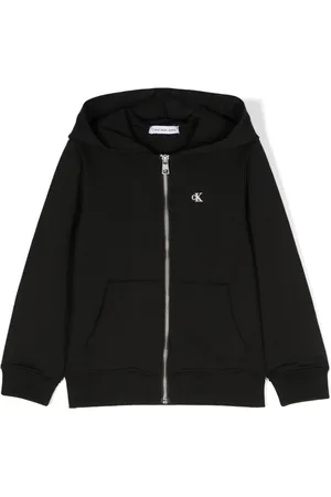 Calvin Klein Flocked-logo cotton hoodie