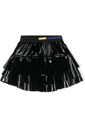 MONNALISA Glossy tiered miniskirt