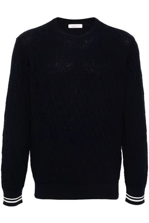VALENTINO GARAVANI Optical Valentino-jacquard cotton jumper