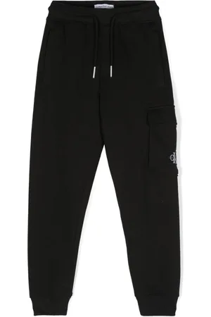 Calvin Klein Logo-patch cotton track pants