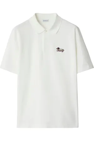 Burberry Logo-patch cotton polo shirt