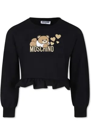 Moschino Logo-print frill-hem jumper