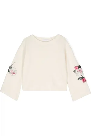 MONNALISA Sequin-embellished knitted top