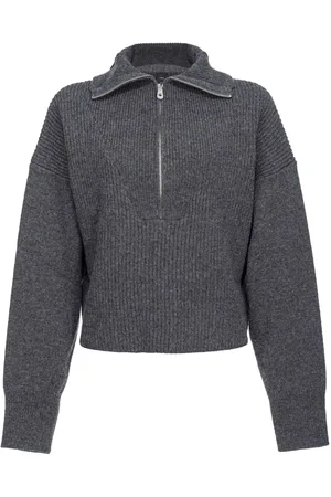 Pinko Half-zip ribbed-knit jumper