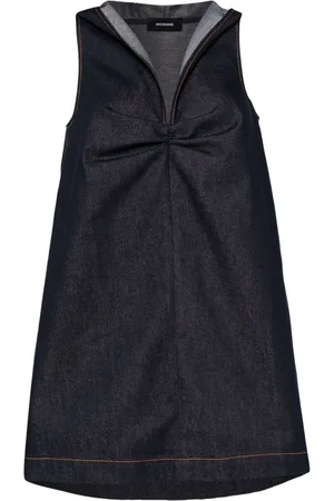 We11 Done Hooded denim mini dress