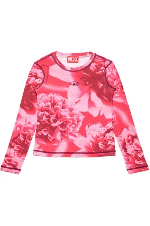 Diesel Floral-print long-sleeve T-shirt
