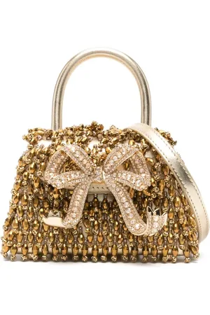 Self-Portrait Bead-embellished mini bag
