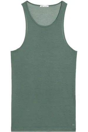 Ami Logo-embroidered cotton-blend top