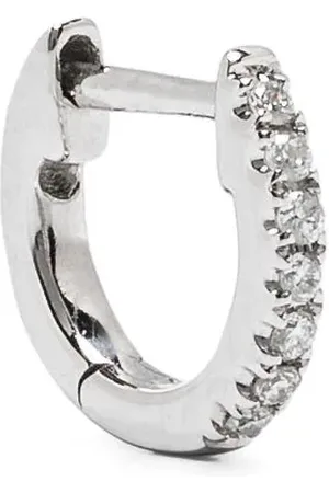 Roxanne First 14kt white gold Teeny Tiny diamond huggie earring