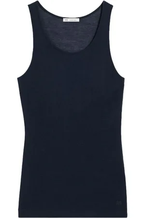 Ami Logo-embroidered cotton-blend top