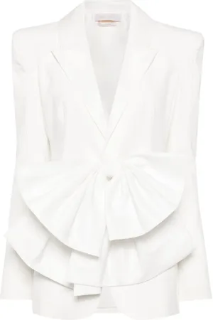 Saiid Kobeisy Oversized bow notched lapels blazer