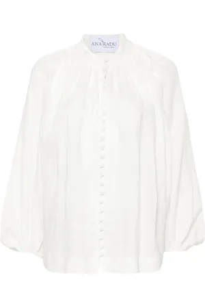 Ana Radu Balloon-sleeve linen shirt