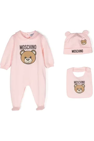Moschino Teddy bear print babygrow set (set of three)