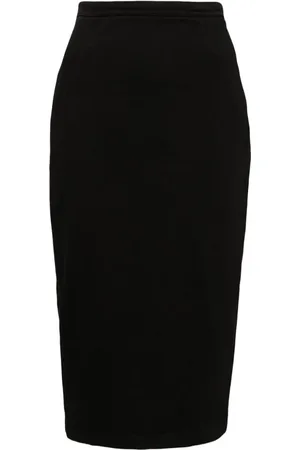 Nº21 High-rise denim pencil skirt