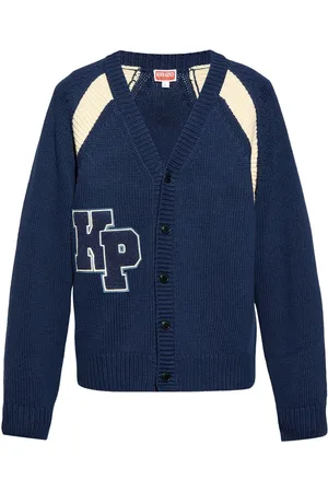 Kenzo Logo-appliqué wool cardigan