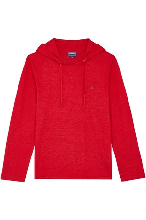 Vilebrequin Logo-embroidered linen hoodie