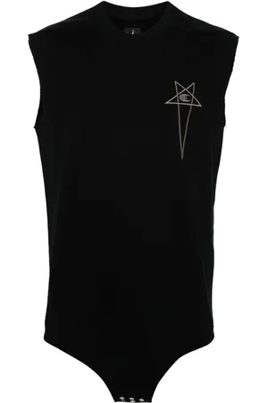 Rick Owens Logo-embroidered jersey bodysuit