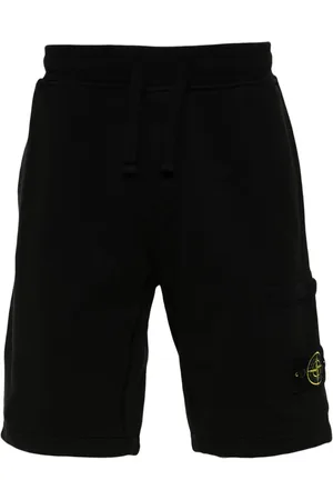 Stone Island Compass-badge cotton shorts