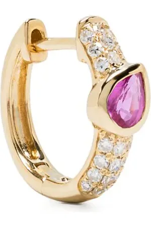 Roxanne First 14kt yellow sapphire and diamond single earring