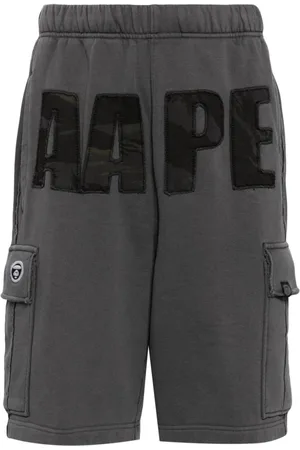 A Bathing Ape Logo-patch cargo shorts